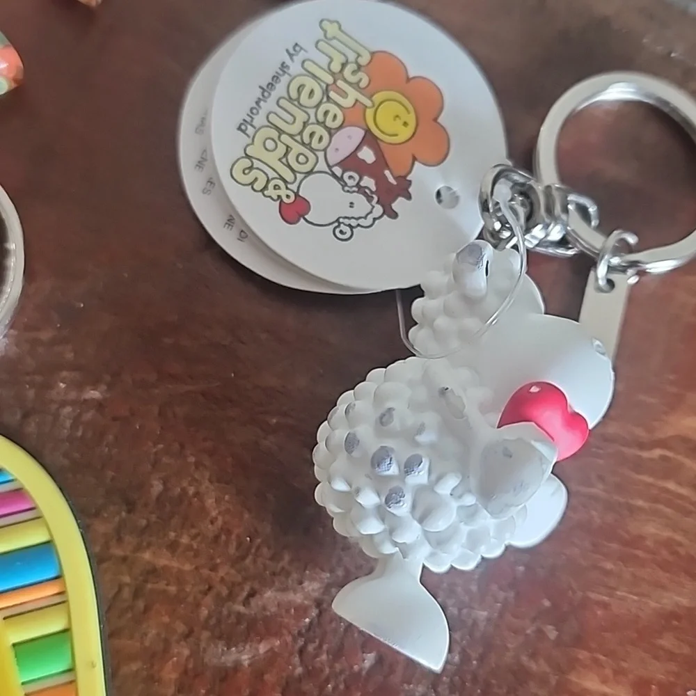 Purse Charm Bag Keychain Lot 4 Flipflop Letter L C Lamb Sheep World